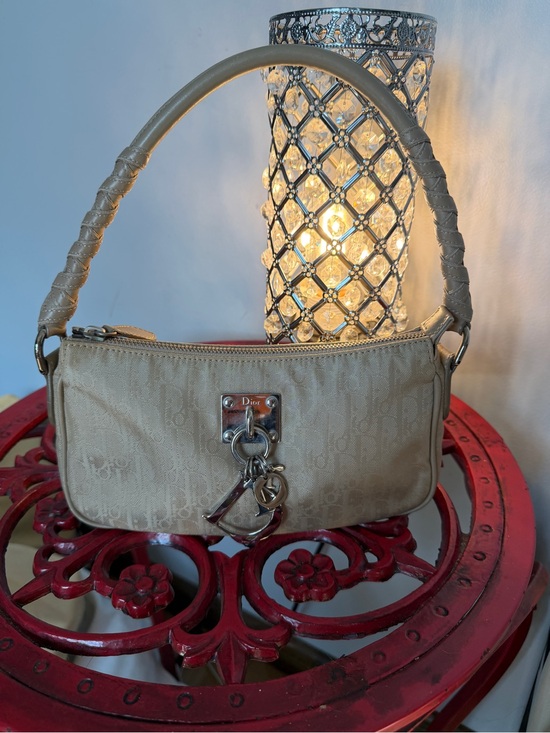 Dior Handbags - Dior Beige Shoulder Bag with Signature Charms